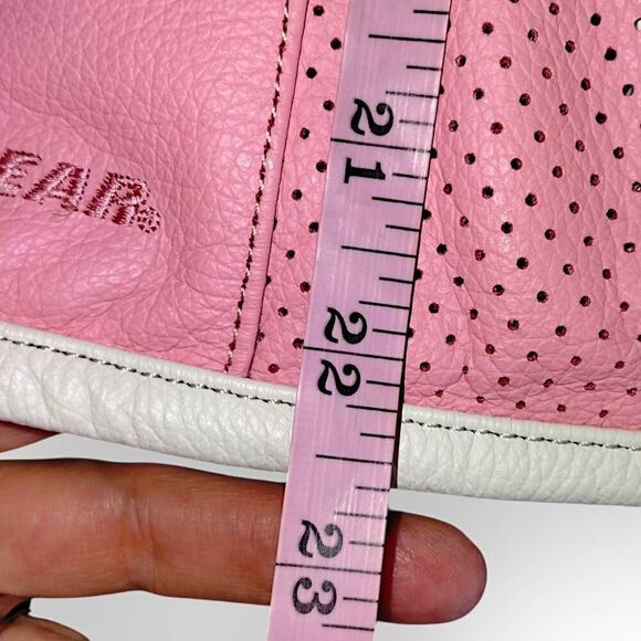 First Gear Womens Jacket Sz Small Petal Pink Faux Leather Pockets Biker Moto - Picture 16 of 16